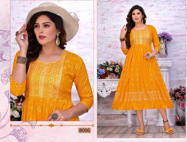 Trendy Golden Beauty Touch Rayon Designer Exclusive Kurti colllection